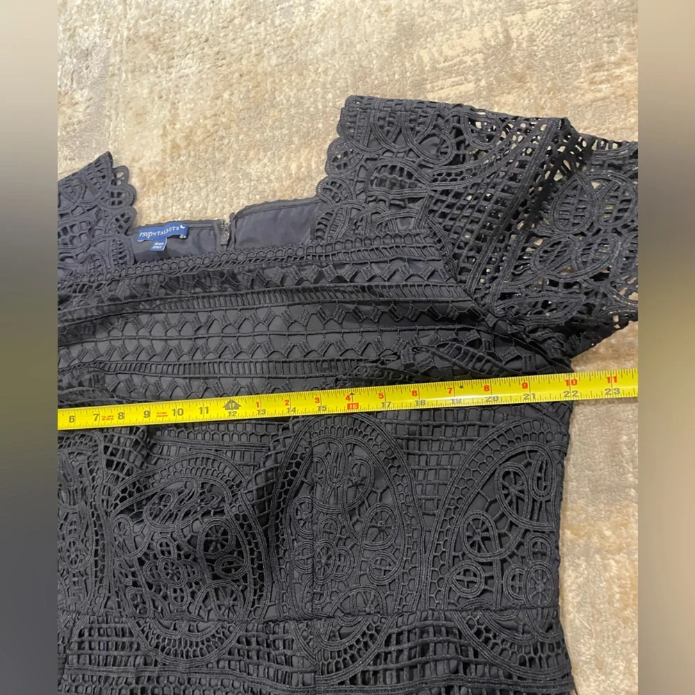 RSVP By Talbots Medallion Lace A-Line Navy Blue Dress Sz 16WP Wedding Formal EUC - Picture 9 of 10